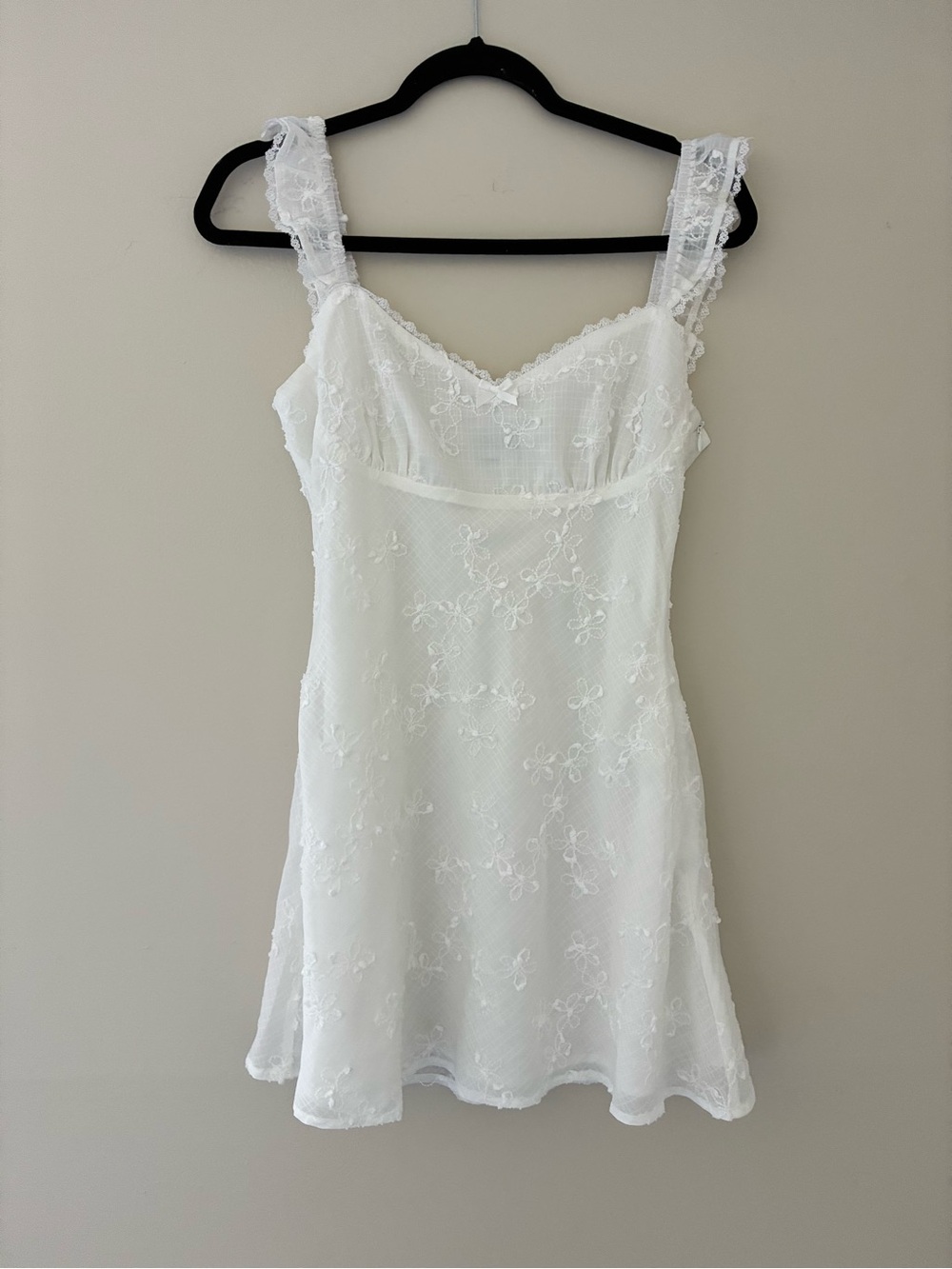 Princess Polly Beacall Embroidered Mini Dress White